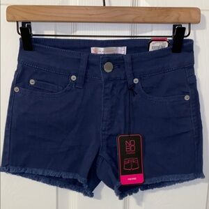 NWT!! No Boundaries Blue Jean Shorts with Frayed Hem Size 1